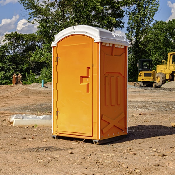 can i customize the exterior of the porta potties with my event logo or branding in Pinckard